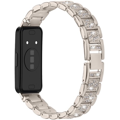 INF združljiv s huawei band 8/9/10, tanek diamantni jekleni pa&scaron;ček za uro beige, (5000090652) Cene