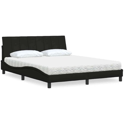 vidaXL Krevet s madracem crni 160x200 cm od tkanine Cene