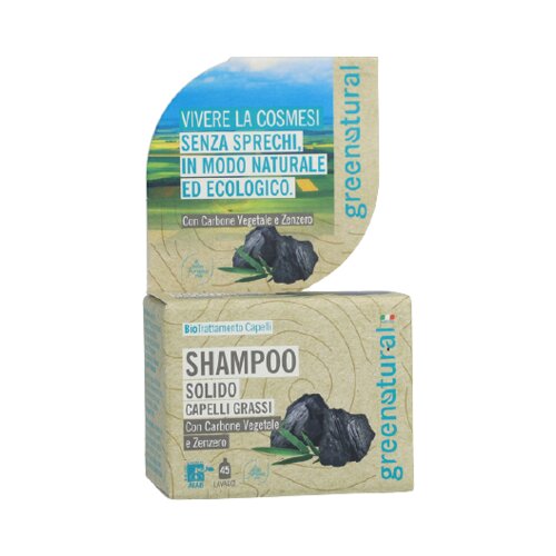 Greenatural čvrsti &amp;scaron;ampon s aktivnim ugljenom i đumbirom Slike
