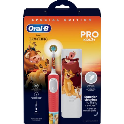 Oral-b PRO Kids 3+ The Lion King električna zobna &amp;scaron;četka z etuijem za otroke 1 kos Slike