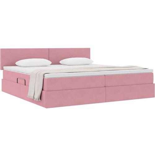  Krevet s od storage s madracem Ružičasta 200 x 200 cm Bar&amp;scaron;un Slike