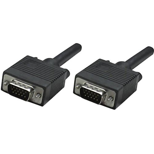 Manhattan VGA priključni kabel VGA 15-polni vtič\, VGA 15-polni vtič 10.00 m črna 312776 lahko se privije VGA kabel, (20410639) Cene
