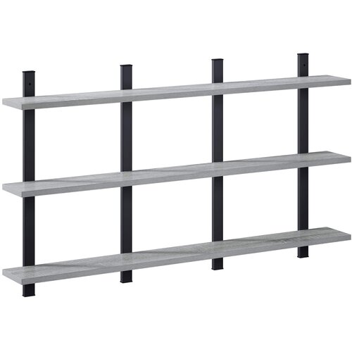  Polica na zidu Siva Sonoma 102 x 13.5 x 58 cm Konstruirano drvo Slike