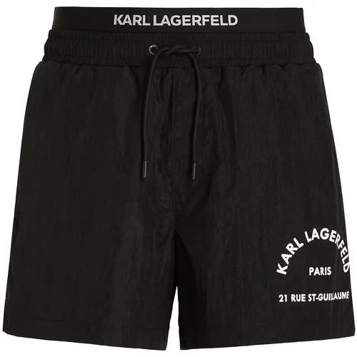 Karl Lagerfeld Kopalne hlače črna / bela