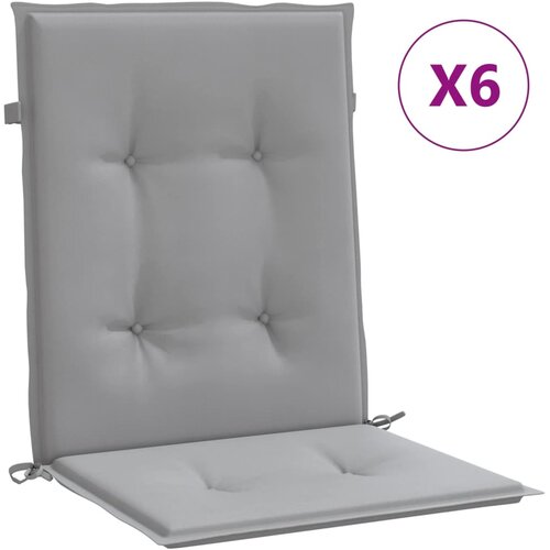 vidaXL jastuci za vrtne stolice 6 kom sivi 100 x 50 x 3 cm Cene