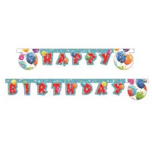 Procos Ble&scaron;čeči baloni Napis Happy Birthday 300cm Cene