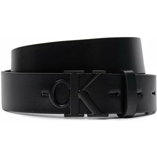 Calvin Klein Jeans Ženski pas Round Mono Pl Lthr Belt 30Mm K60K611490 Black/Black 01B