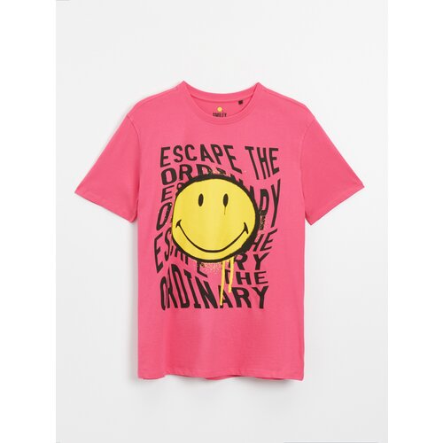 House - Loose fit majica kratkih rukava Smiley® - Ružičasta Cijene