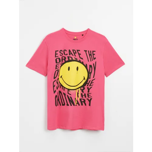 House - Loose fit majica kratkih rukava Smiley® - Ružičasta