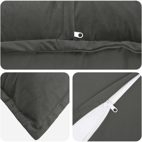  Presvlaka za jastuk 6 pcs HOUTEN Tamnosiva 60 x 60 cm Bar&amp;scaron;un Slike