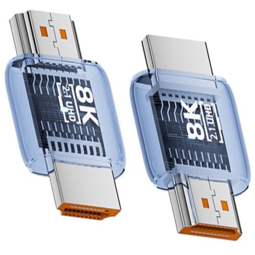 INF UHD mo&amp;scaron;ki-na-mo&amp;scaron;ki HDMI adapter (3 paketi) &amp;mdash; HDMI 2.1 8K@60Hz 180&amp;deg; priključek Blue, (5000327388) Slike