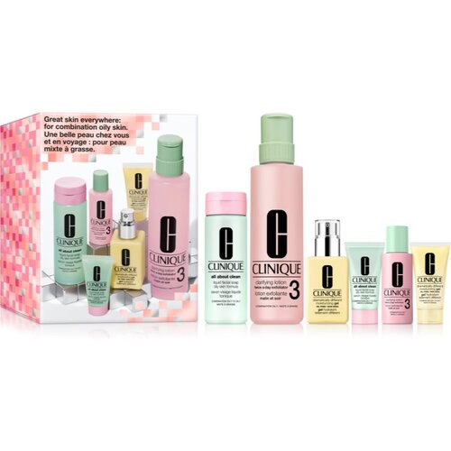 Clinique Holiday 3-Step Skincare Set For Oily Skin poklon set za masnu kožu Slike