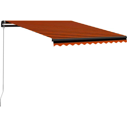  Ročno zložljiva tenda 300x250 cm oranžna in rjava