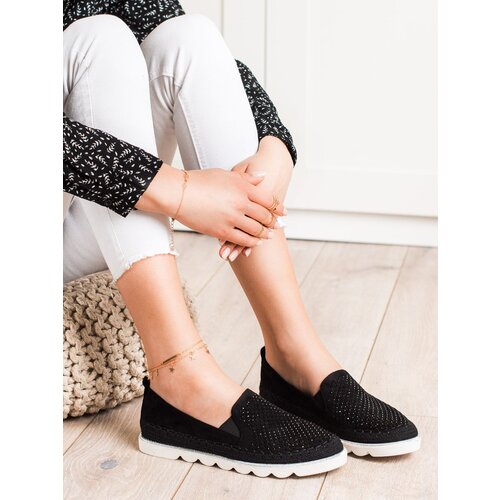 Shelvt OPENWORK SLIPONS WITH CRYSTALS Slike