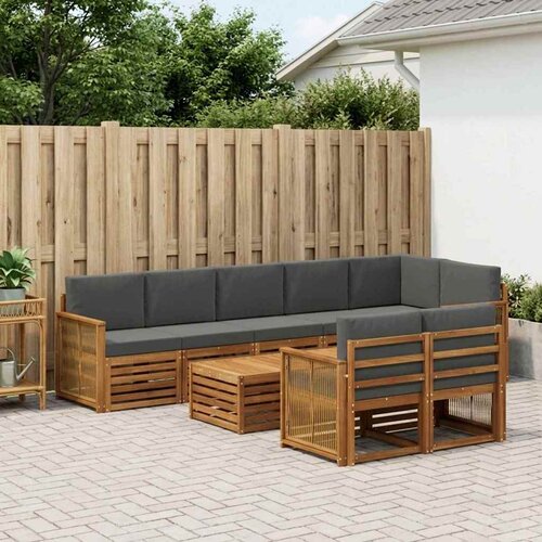  Setovi sofa Čvrsto drvo akacije Slike