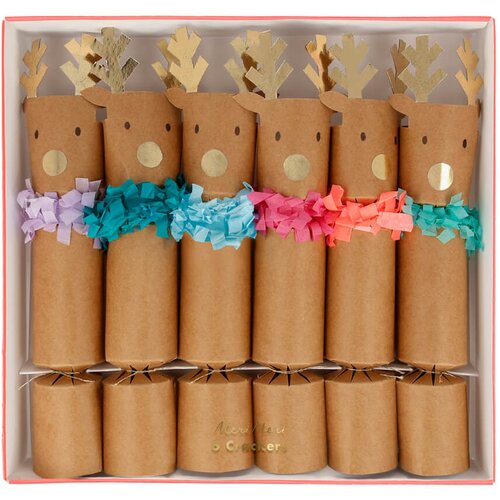 Meri Meri poklon iznenađenja crackers reindeer fringe Slike