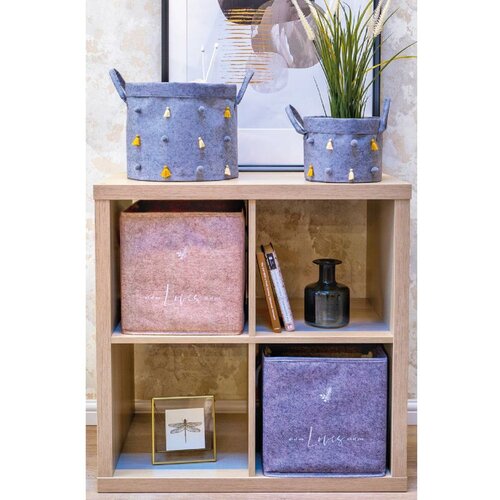 WALLXPERT KALS-03679 cream felt basket Cene