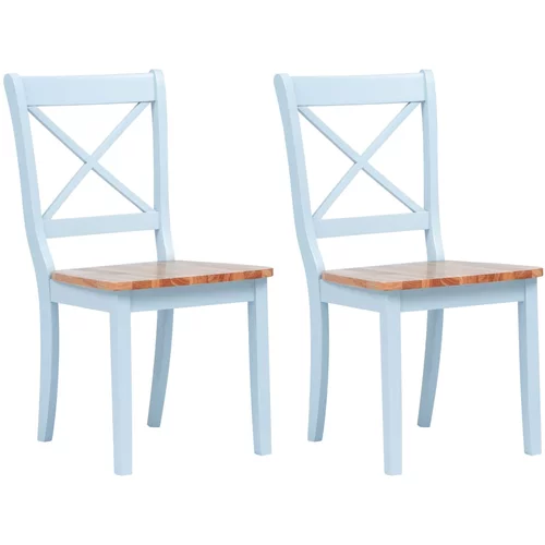 vidaXL Blagovaonske stolice od drva kaučukovca 2 kom sive