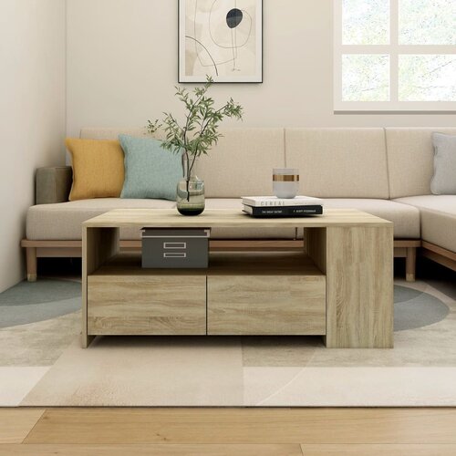 Stolić za kavu boja hrasta 102x55x42 cm konstruirano drvo Slike