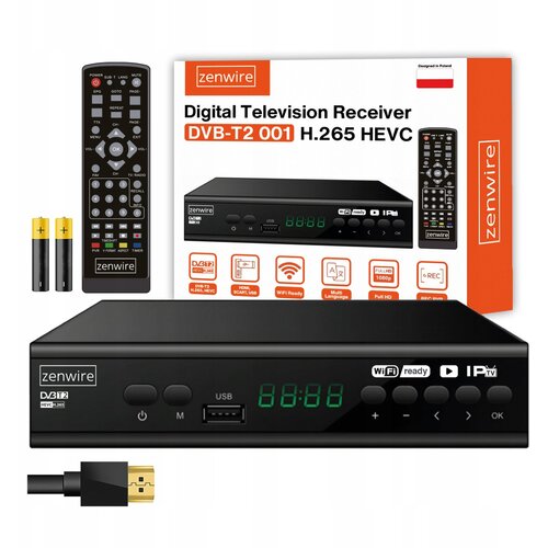 Zenwire Sprejemnik DVB-T2 001 HEVC H.265 Full HD, USB, HDMI, SCART, PVR, (5000312714) Cene