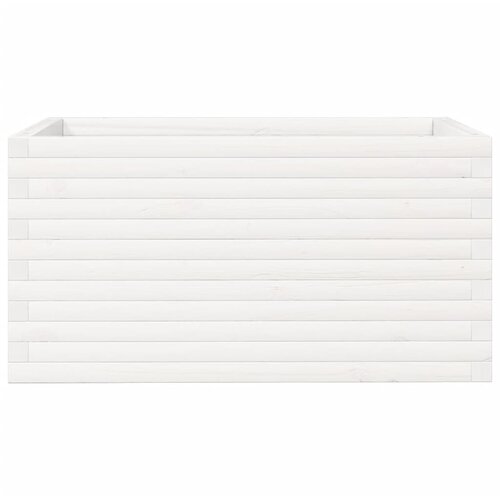  Vrtna sadilica bijela 90x60x45,5 cm od masivne borovine Slike