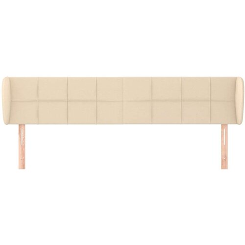  Uzglavlje s u&amp;scaron;ima krem 183x23x78/88 cm od tkanine Slike