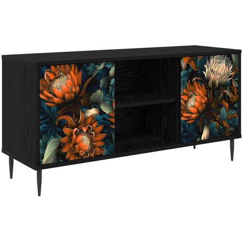  ormar LOCHEM 102 x 33 x 51 cm Crni hrast Konstruirano drvo Cene
