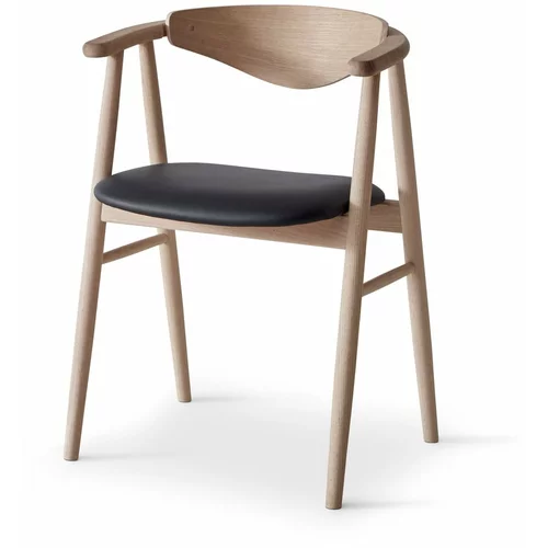 Hammel Furniture Blagovaonska stolica crna/prirodna koža Traditional -