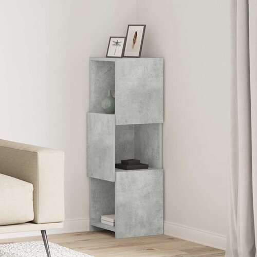  Kutni ormarić Betonski sivi 30,5x30x95cm Konstruirano drvo Slike