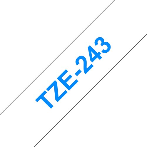 Brother Tze-243 združljiv laminirani trak - 18 mm x 8 metrov modro/bel, (21404948) Cene