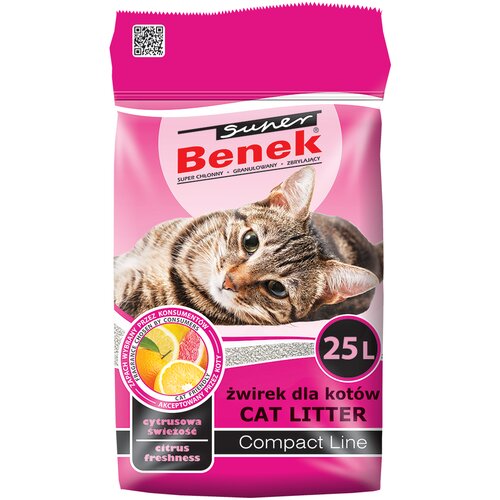Benek Super Compact s citrusi - 25 l (pribl. 20 kg) Cene