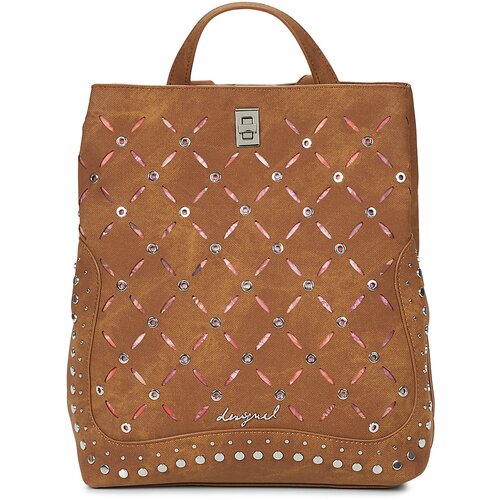 Desigual BACKPACK YANKEE METAL PATCH SUMY MINI Smeđa Slike