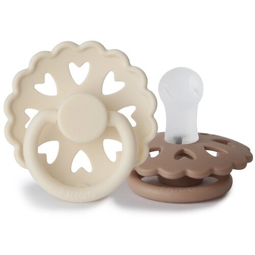 FRIGG&amp;reg; Fairytale Round Silicone 2-Pack Size 1 duda The Ugly Duckling/The Emperors New Clothes 2 kom Slike