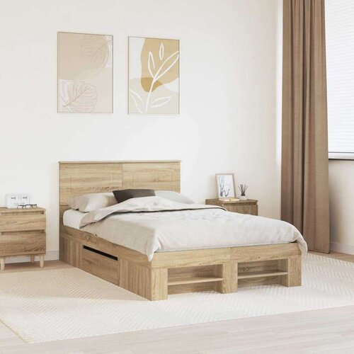  Okvir za krevet s uzglavljem Sonoma hrast 120 x 200 cm - sonoma hrast 120 x 190 cm Cijene