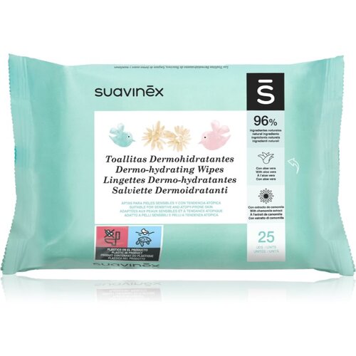 Suavinex Baby Dermo-hydrating Wipes vlažni robčki za obraz in telo 25 kos Cene