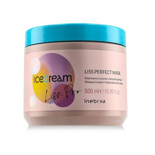 Inebrya Ice Cream Liss Pro Liss Perfect Mask maska za lase neukrotljivi in poškodovani lasje 500 ml unisex Cene