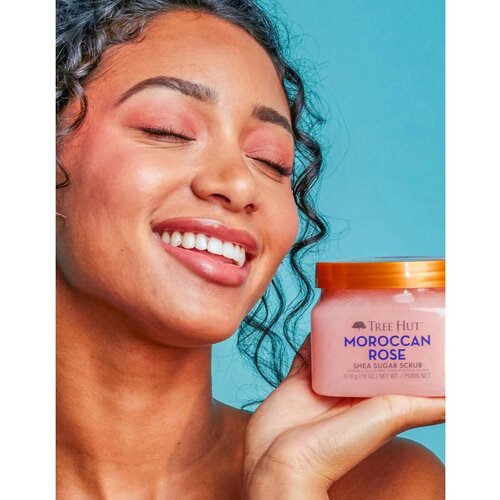 TREE HUT Shea Sugar Scrub Moroccan Rose sladkorni piling z karitejevim maslom 510 g Slike