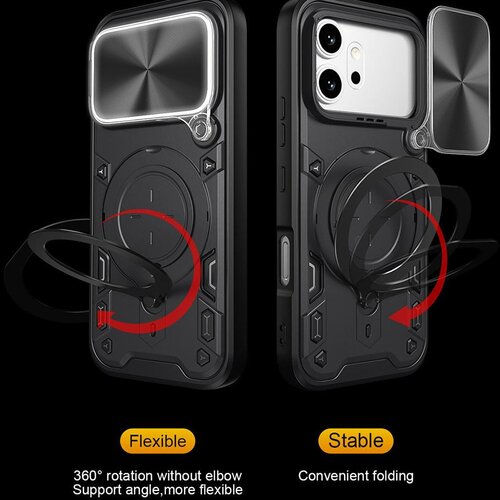 Techsuit CamGuard Pro maska za Honor 600 / 600 Pro - crna Slike