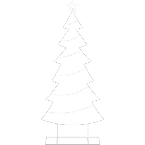  Metalno božićno drvce sa stalkom KUOPIO 180 cm Čelik Bijela 80 x 30 x 180 cm Slike