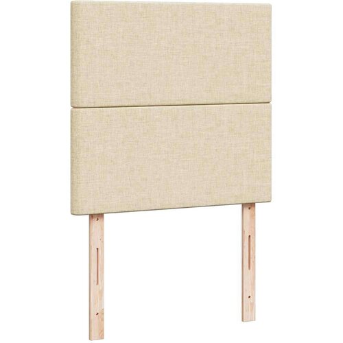 VidaXL otomanski okvir kreveta s madracima krem 180x200cm od tkanine Slike