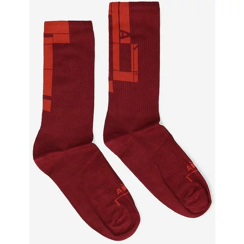 A-COLD-WALL* Čarape Block Bracket boja: crvena, ACWMSK029-GARNET