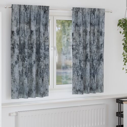 VidaXL satenaste zavese 2 kosa z očesi srebrno siva 175x140 cm Slike