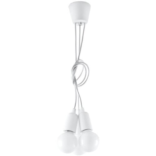 Nice Lamps Bela viseča svetilka ø 15 cm Rene – Cene