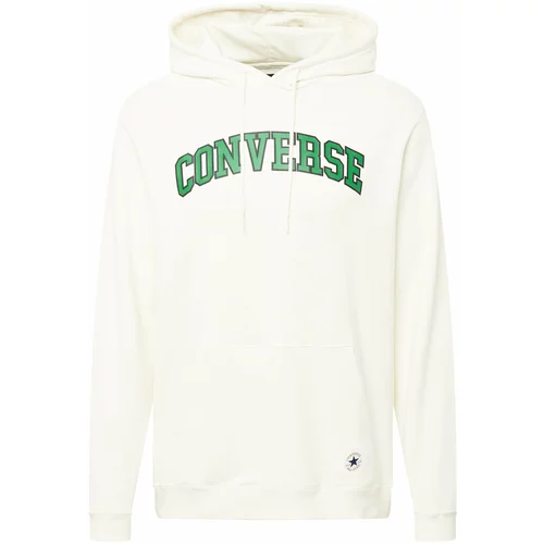 Converse Sweater majica bež / zelena / crna