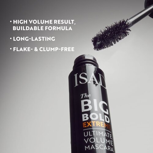 IsaDora Big Bold Extreme Ultimate Volume Mascara maskara za ekstremni volumen in intenzivno črno barvo odtenek 15 Extreme Black 14 ml Slike