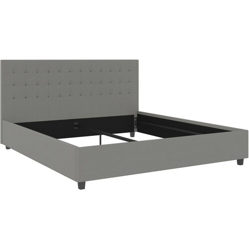 St&amp;oslash;raa Sivi tapecirani bračni krevet 180x200 cm Emily &amp;ndash; Slike
