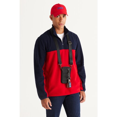 AC&Co / Altınyıldız Classics Men's Navy Blue-Red Standard Fit Normal Cut Daily Casual Two-Color Fleece Sport Sweatshirt. Cene