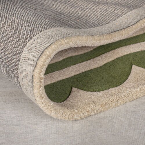 Flair Rugs Zelen/v naravni barvi ročno tkan volnen tekač 80x230 cm Lois Scallop &amp;ndash; Slike