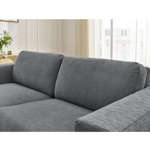 Bobochic Paris Tamno siva sofa za spavanje/sklopiva od &amp;scaron;enila 220 cm Hugo &amp;ndash; Slike