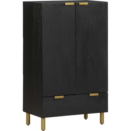  Visoka komoda crna 60 x 33 x 100 cm konstruirano drvo Cene